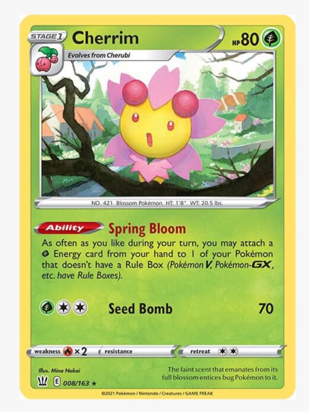 Cherrim SWSH05: Battle Styles Pokemon Trading Card